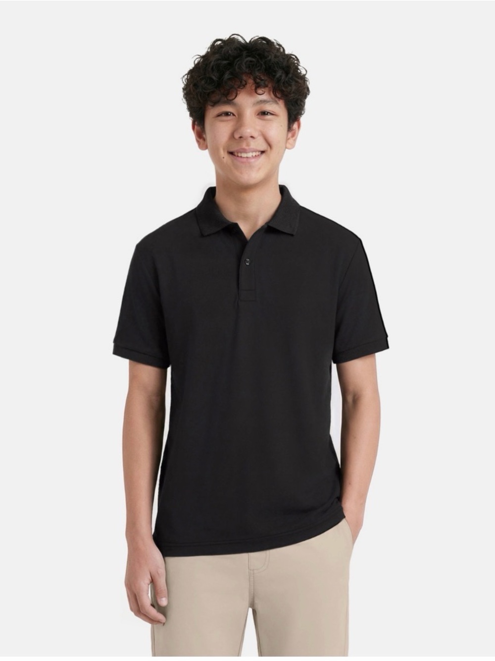 Boys Large (14/16) IZOD Double Pique Stretch Polo in Regular